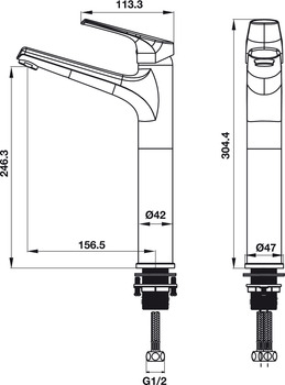 Vòi trộn Vigor 240 Hafele 495.61.140